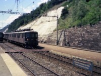 1974-01-14  An  Ae8/8  twin locomotive passing Hohtenn