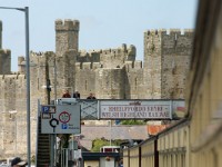 DSC04150  Back in Caernarfon, the station with the impressive castle in the background.
