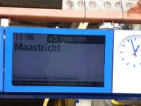 P1090051  I spent the morning in the office. When I took to the platform, just minutes away from my workplace, I was in for unpleasant surprise. The pre-announcement of my train, lower line on the screen, spelled doom over my journey. Twenty minutes delay for starters is a lot. I needed to change trains in Düsseldorf with still time to spare. And armed with a German railplanner app, I would not be at a loss if I would miss a train connection. So I did not worry about it.